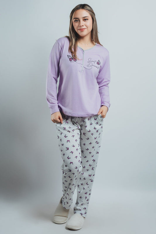 Pijama Estampada Mariposas