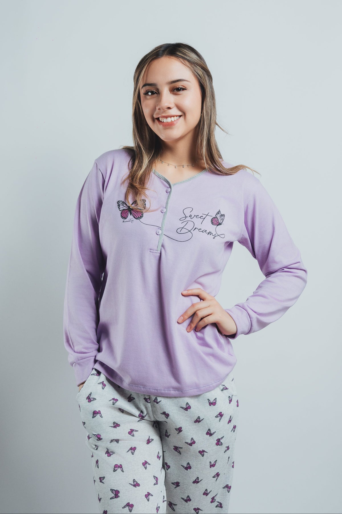 Pijama Estampada Mariposas
