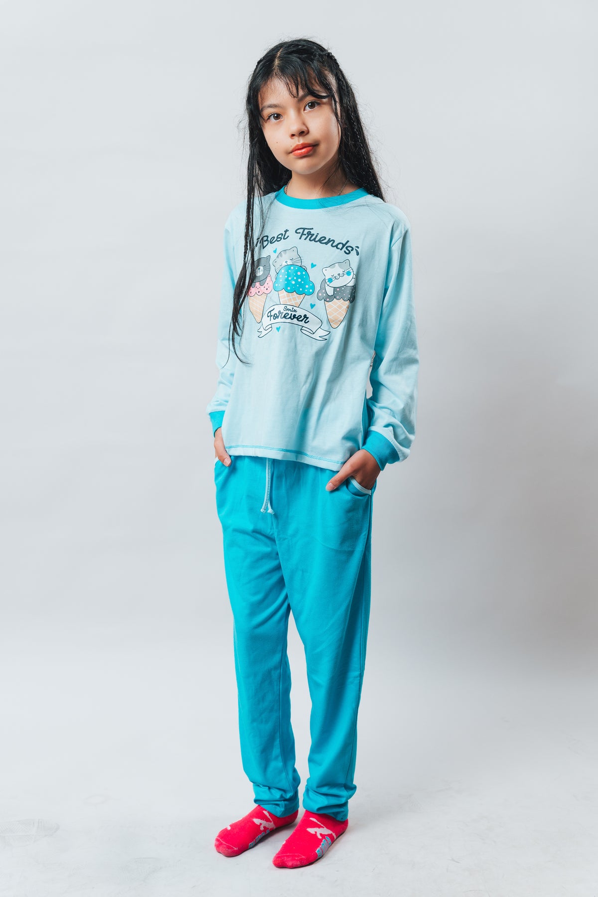Pijama Manga Larga Estampada