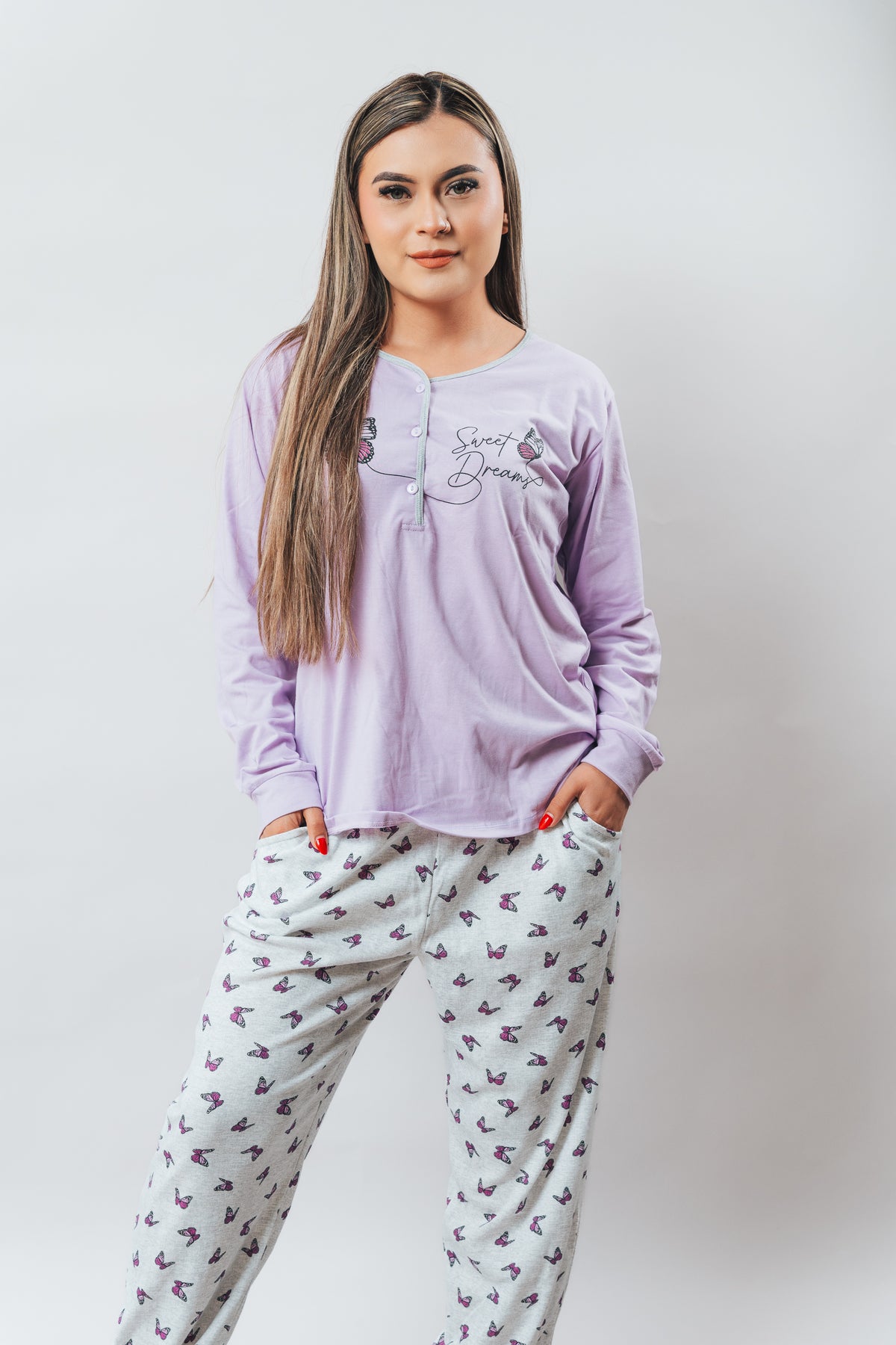 Pijama Estampada Mariposas