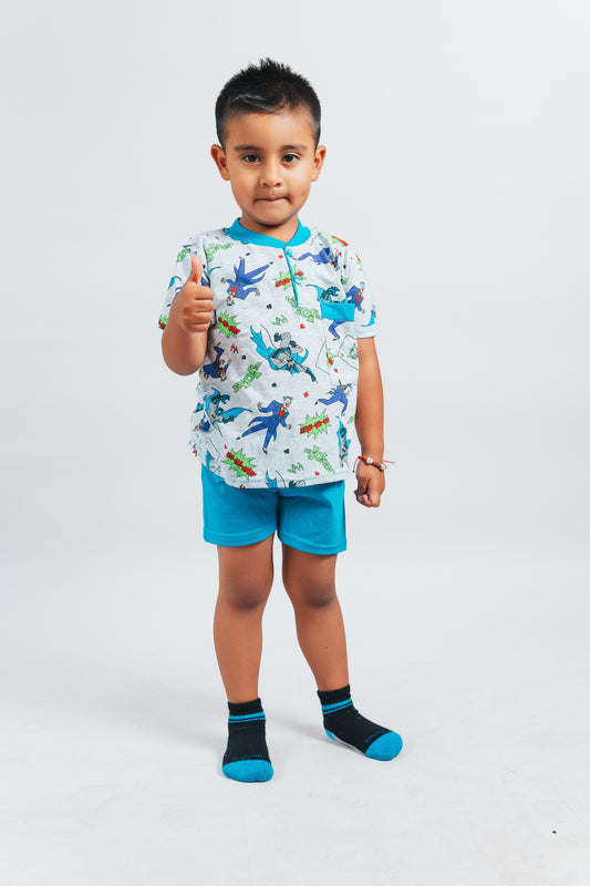 Pijama Camiseta + Short Niño Estampado